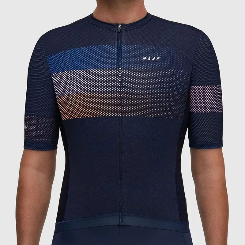 Ropa Ciclismo Pro team велосипедные топы для мужчин короткий рукав Велоспорт Джерси Горный велосипед рубашка езда Спортивная Толстовка красный синий - Цвет: 10