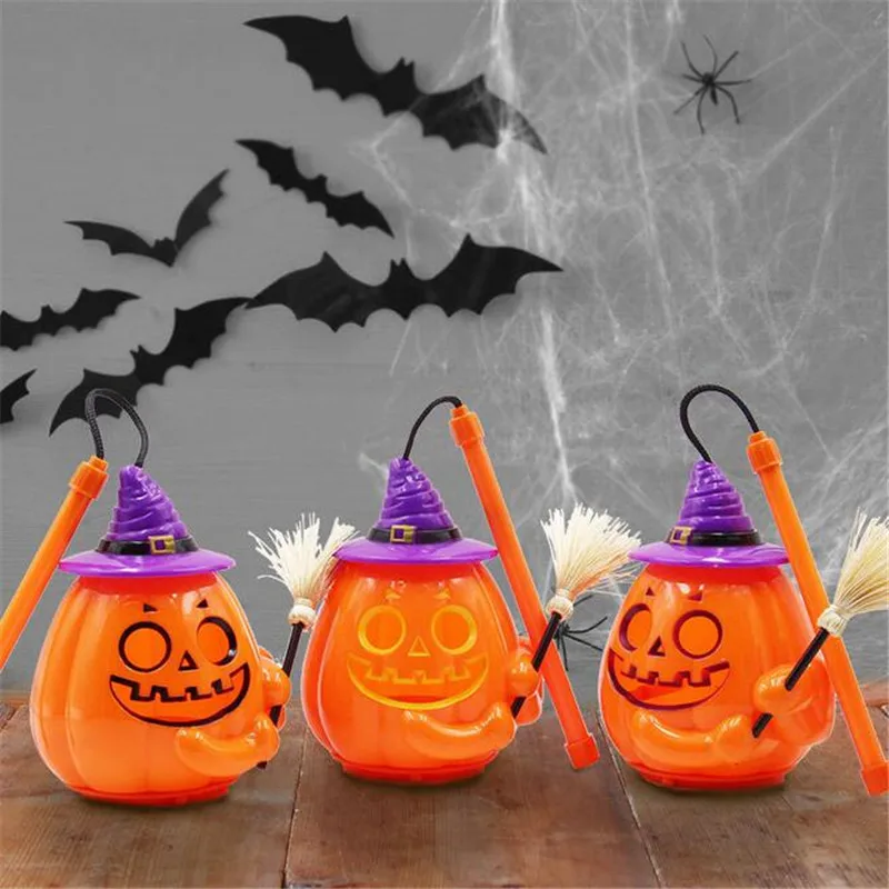 

New Product Hot Sale Two Kinds Of Color Witch Hat Voice-activated Hanging Wall Portable Pumpkin Lamp Helloween Decoration Props