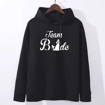 

Team Bride Hooded Hoodies Wedding Party Funny hoodies Female winter Tops comfortable Women Tumblr Bride Harajuku sweatshirt