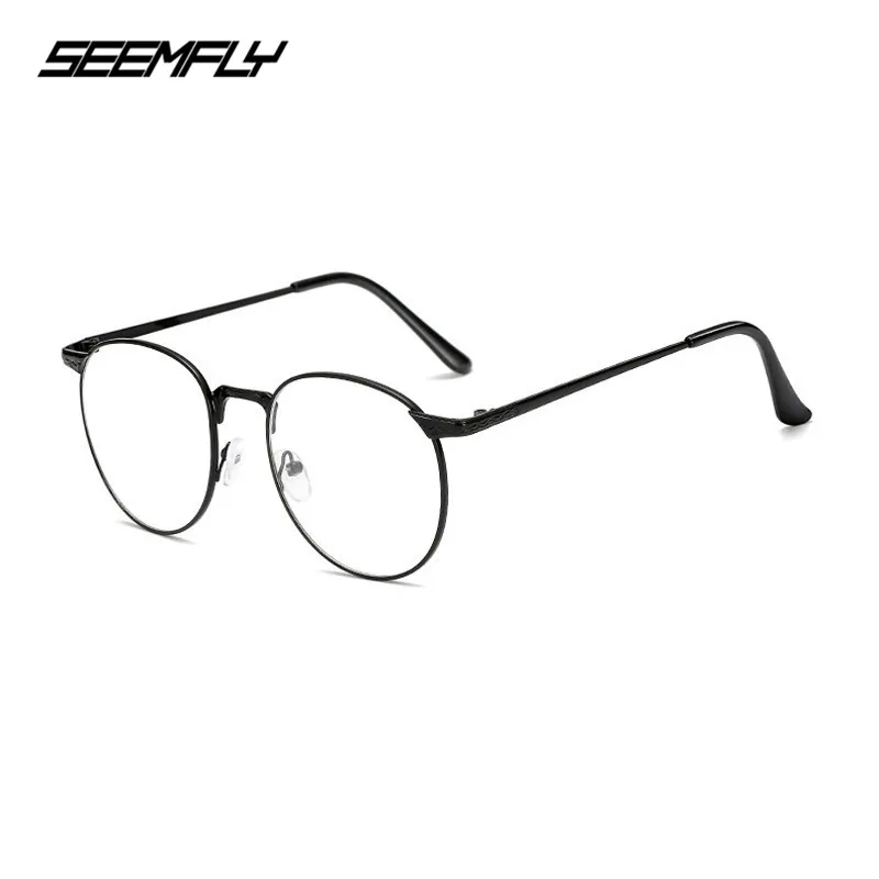SEEMFLY, очки, очки в круглой оправе, оптическая оправа, полная оправа, сплав, очки для мужчин и женщин, очки по рецепту