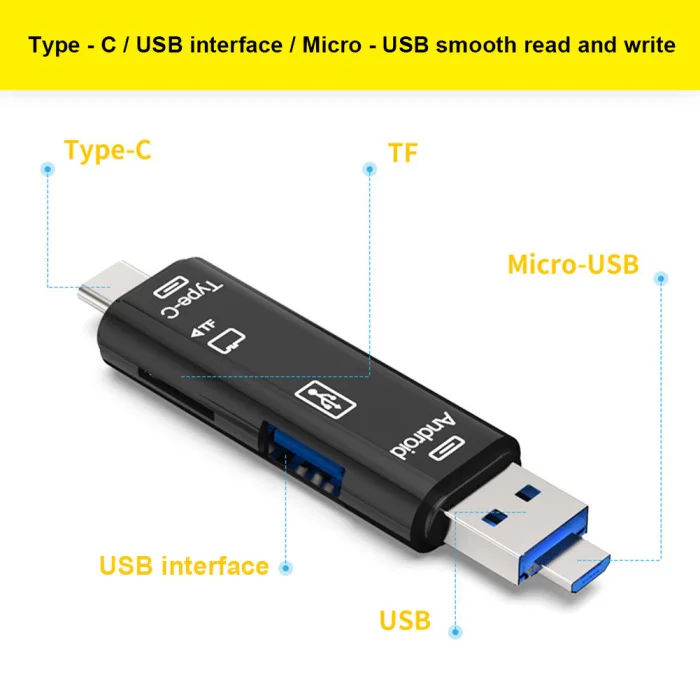 Все в 1 USB 3,1 Кардридер высокоскоростной Micro SD U диск тип-c Micro USB памяти OTG кардридер SP99