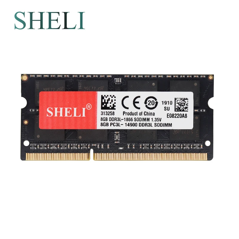 SHELI New Notebooks memory 8GB 2RX8 PC3L 14900S DDR3L 1866MHZ SO DIMM 204pin CL13 Laptop Memory 1