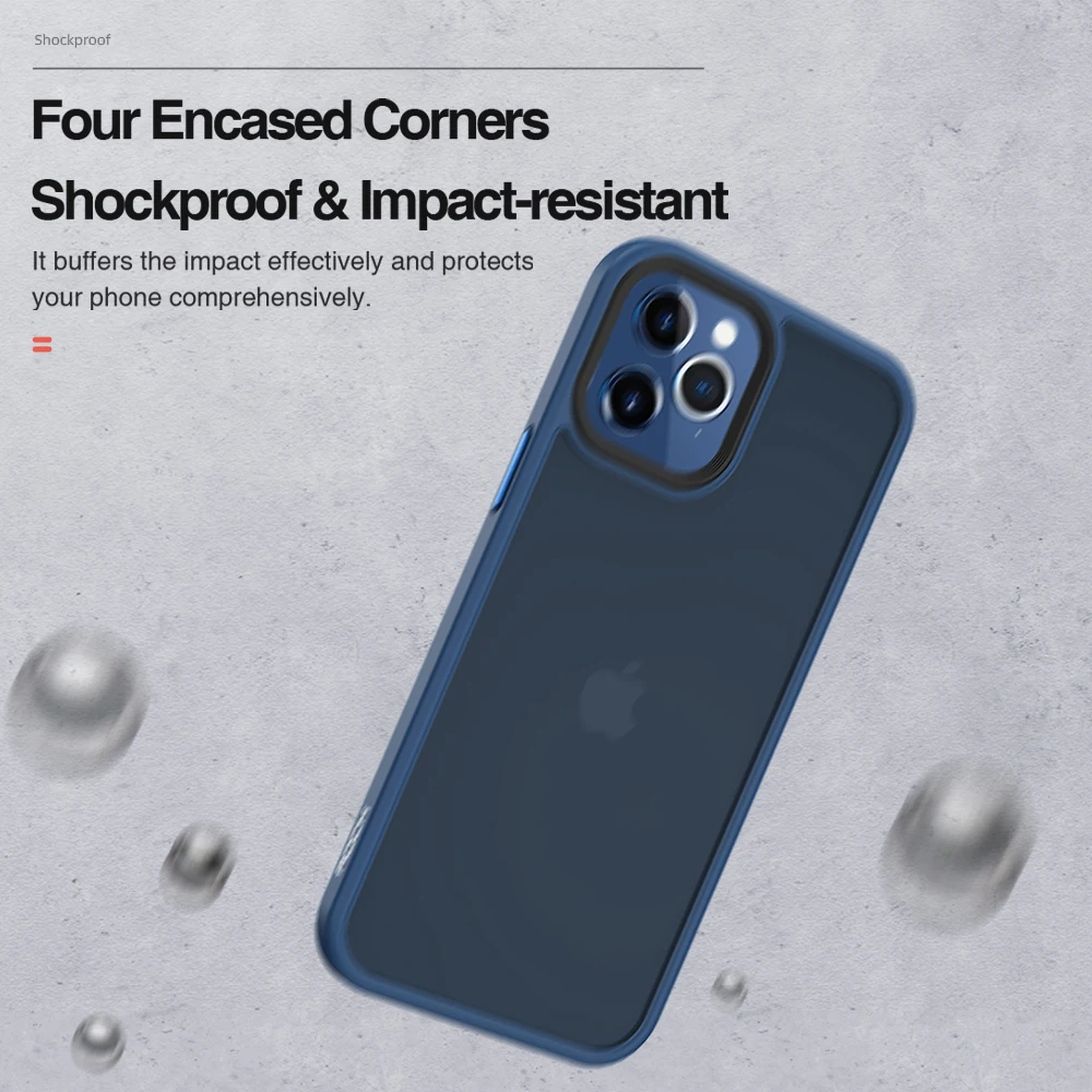 For iPhone 12 Pro Max Case Shockproof Transparent Hybrid Silicone Protection Back Cover for iPhone 12 Pro Case Rock 케이스 iphone 12 pro flip case
