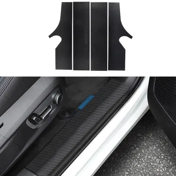

Carbon Fiber Leather Interior Inner Threshold Door Sill Decoration Strip Welcome Pedal For Audi A3 A4L A5 A6L Q5L Accessories