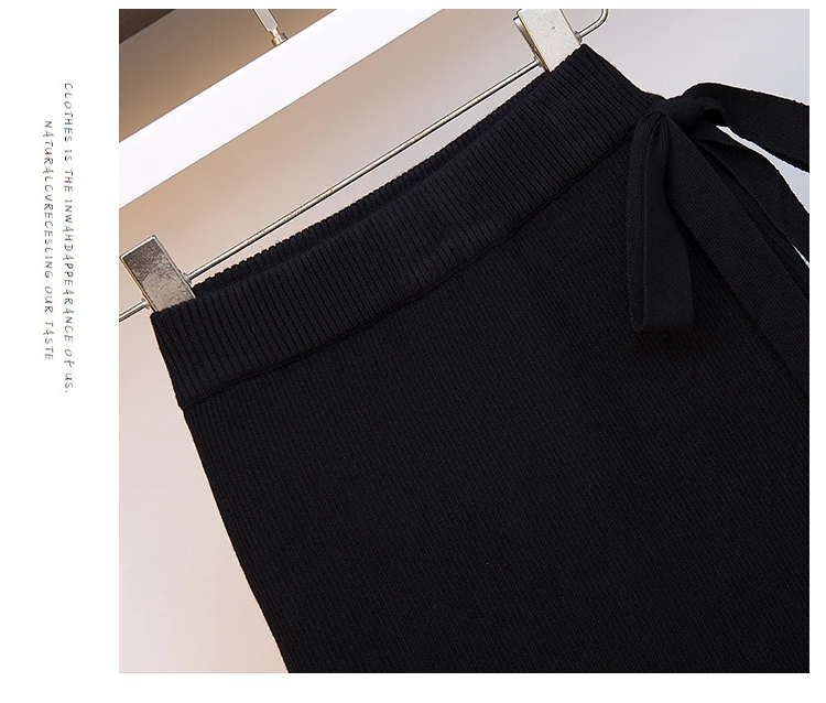 Fp3530, новинка, Осень-зима, женская модная повседневная сексуальная юбка, kawaii, плюс размер, юбка большого размера, вязаная, шерстяная, тёплая, harajuku
