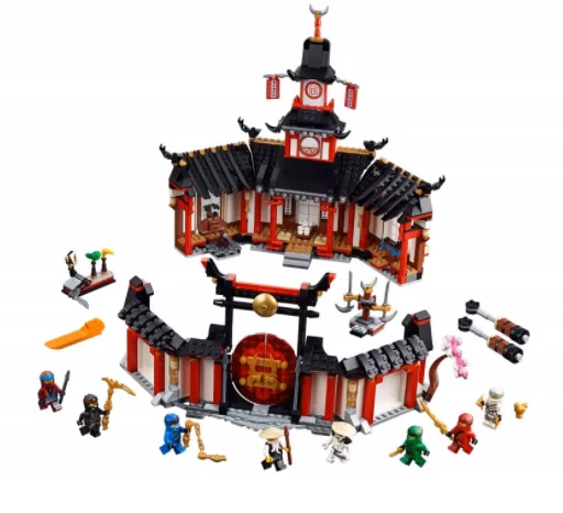 Новинка 11165, Ninja Monastery Of Spinjtzu, совместимые с Ninjagoes, строительные блоки, кирпичи, детские игрушки, рождественские подарки 1198 шт