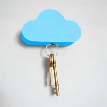 

Qualified Magnetic Wall Key Holder Creative Novelty Home Storage Holder White Cloud Shape Magnetic Magnets Key Holder