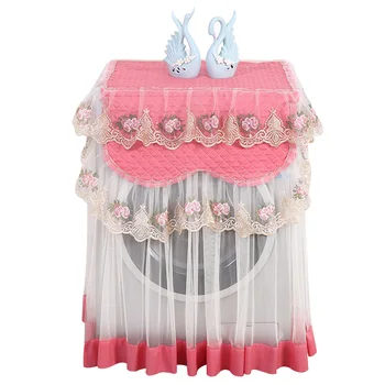 

Dryer Washable Anti Dust Protection Waterproof Home Accessories Lace Solid Multifunctional Full Washing Machine Cover Portable