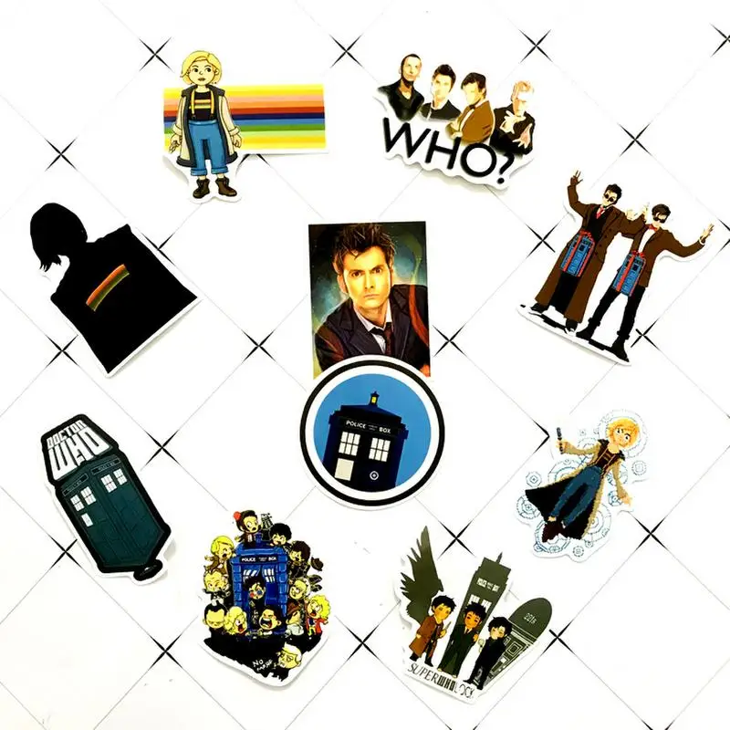 50 шт. наклейка Doctor Who s для багажа мотоцикла ноутбука скейтборда телефона автомобиля Граффити стикер чемодана