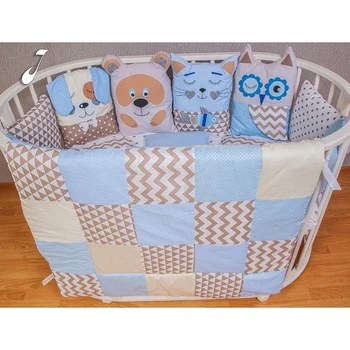 

Комплект в круглую-овальную кроватку "Зверята" Комплекты в круглую/овальную кроватку