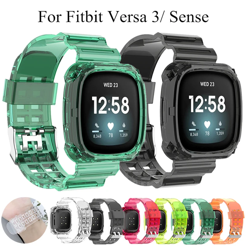 Transparent-Waterproof-Strap-for-Fitbit-Versa-3-Lite-Silicone-Transparent-for-Versa-Watch-Accessories-Wristband