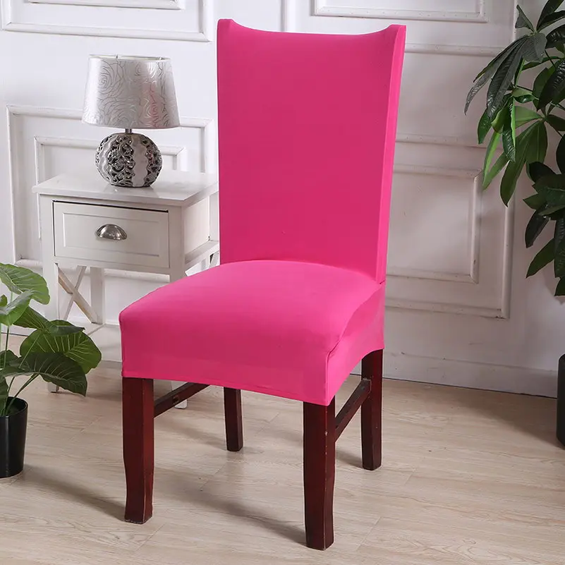 Color 8 Modern Solid color Stretch Elastic Chair Covers Spandex Removable Slipcovers Chair cover for Dining room Banquet Wedding Kitchen - Цвет: Color 8