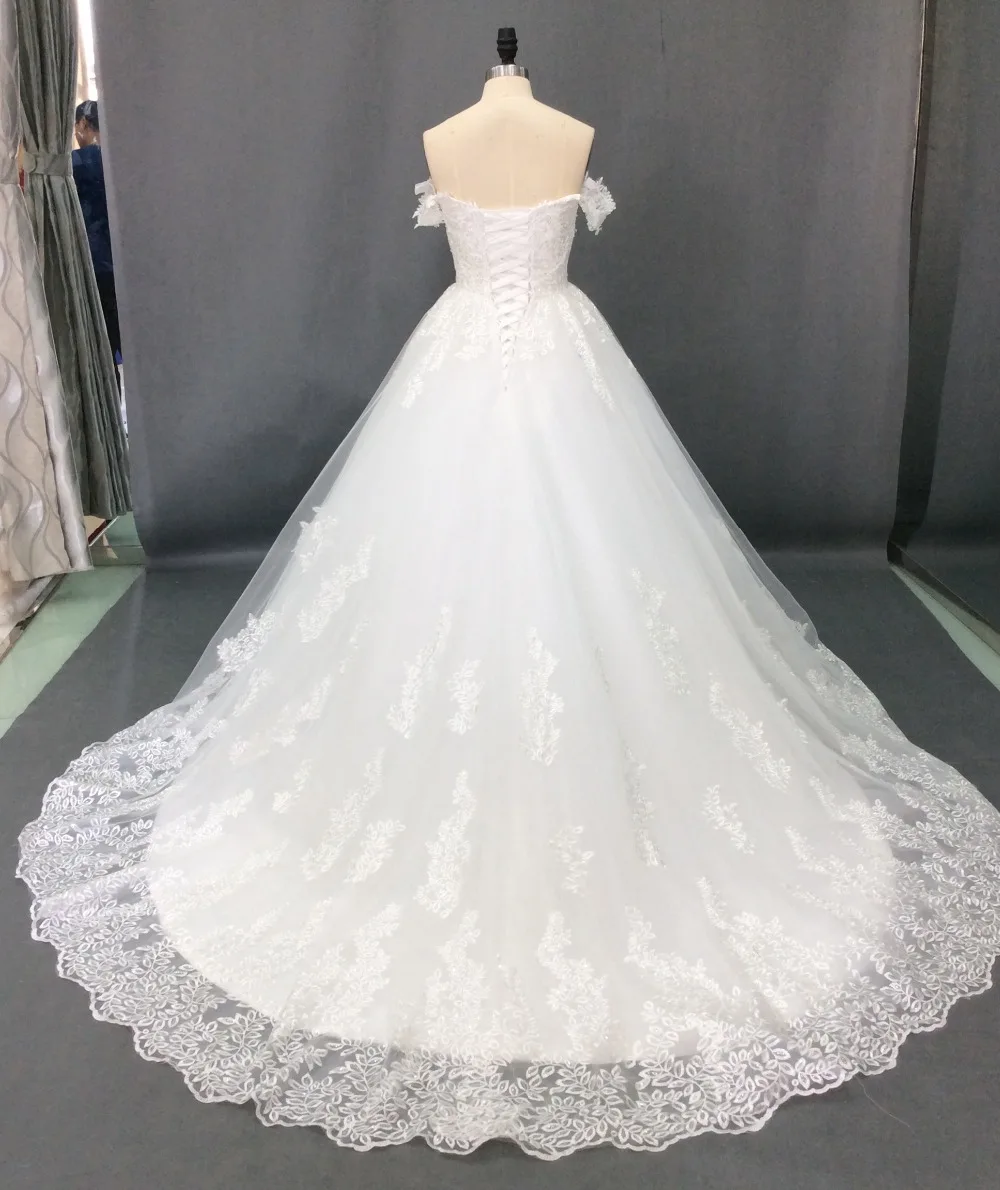 Vestido-de-Noiva-2019-Princess-Wedding-Dress-Ball-Gown-Off-Shoulder-Beads-Applique-Lace-Bride-Dress (3)