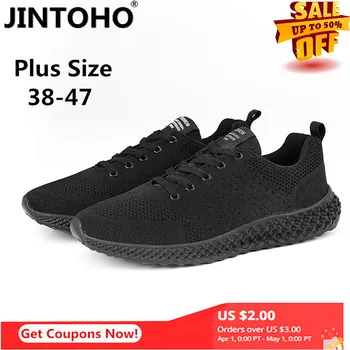

JINTOHO New Mesh Men Sneakers 2020 Casual Shoes Lac-Up Men Shoes Lightweight Comfortable Breathable Walking Sneakers Zapatillas