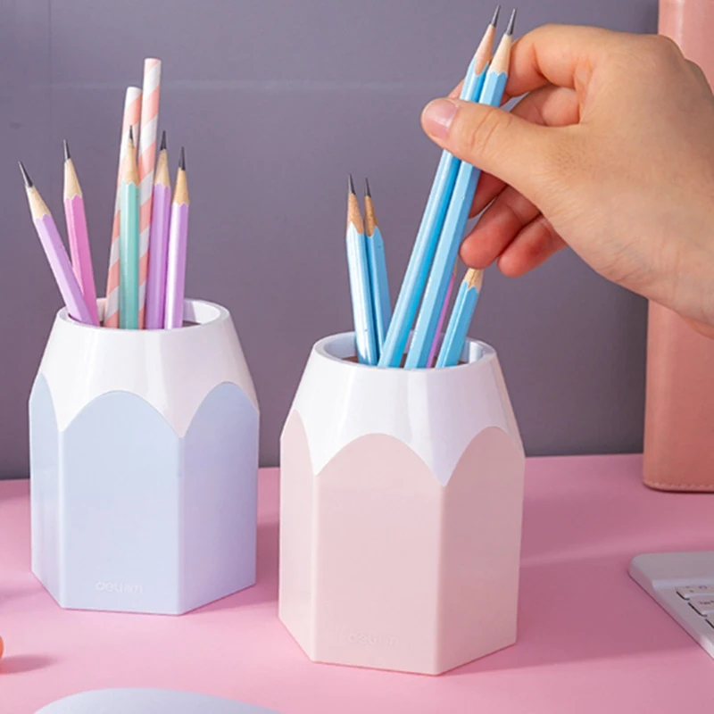 

Creative Pencil Shaped Kawaii Pen Holder Makeup Brushes Holder Desk Stationery Organizer School Office Supplies Pen Container