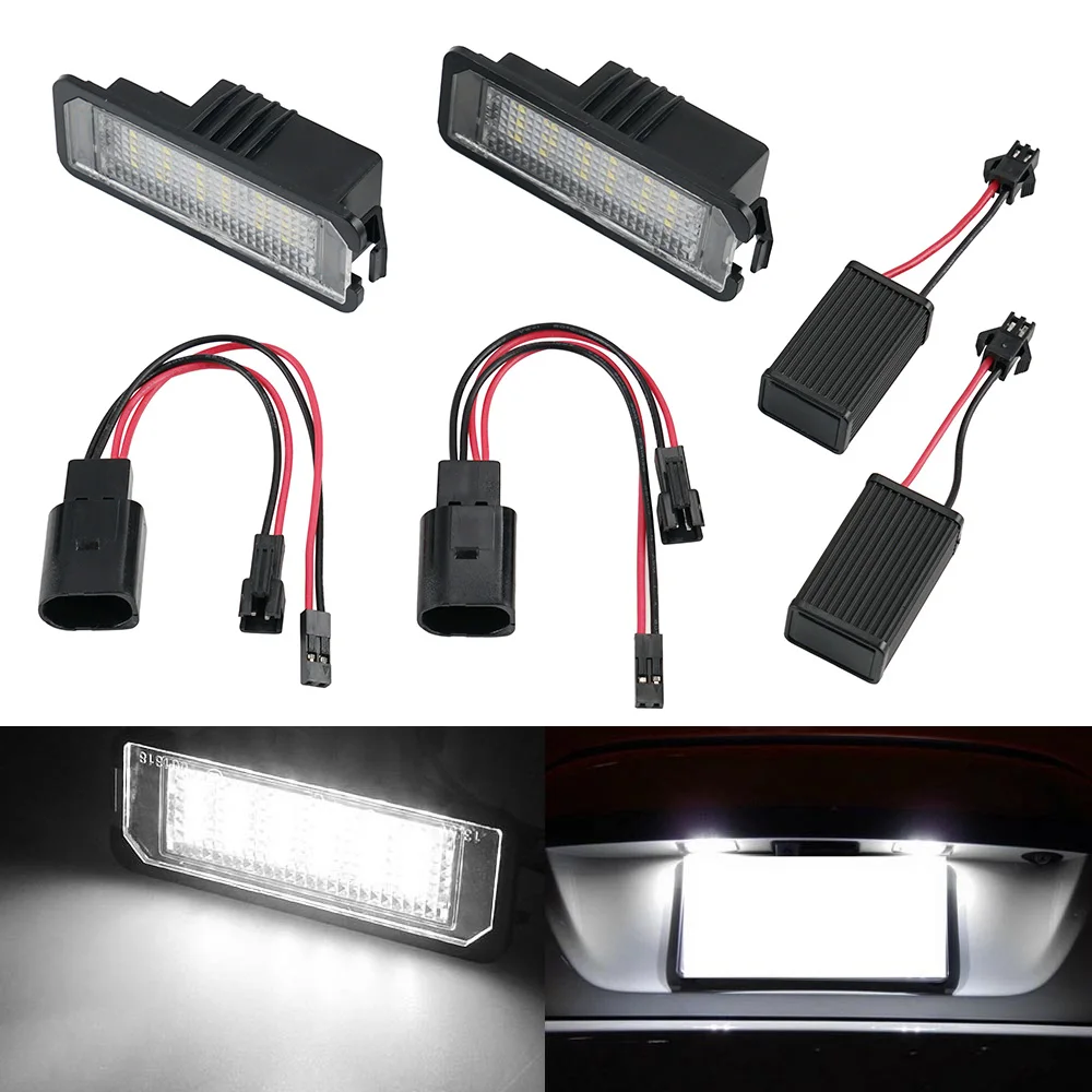 2x светодиодные номерные знаки огни ксенон белый высокой мощности лампы для VW