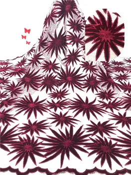 

2019 Latest French Laces Fabrics High Quality Tulle African velvet Laces Fabric For Wedding Nigerian Tulle Lace Material