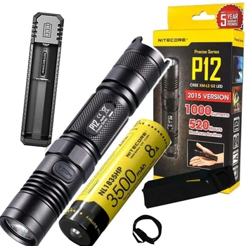 

NITECORE P12 Tactical Flashlight CREE XM-L2 U2 Led max 1000 lumen beam distance 232 meter outdoor light search rescue torch