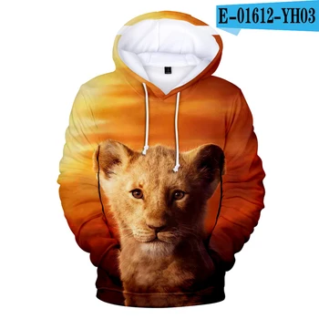 

Hot Sale 3D Film glory kingdom King The Lion King Simba 3D Cartoon Hoodies sweatshirt in kids Harajuku high quality Children top