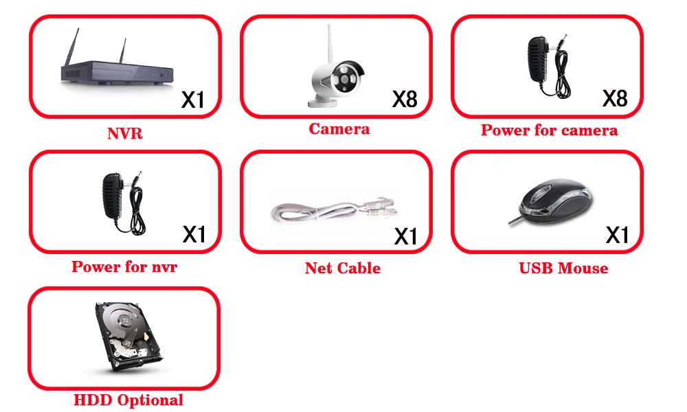 8CH система видеонаблюдения беспроводная 1080P NVR 8 шт. 2.0MP IR наружная P2P Wifi IP камера видеонаблюдения системы безопасности комплект видеонаблюдения 2 ТБ HDD