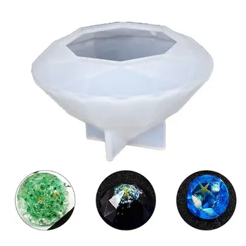 

DIY Crystal Epoxy Mold Oversized Diamond Molds UV Resin Necklace Pendant Mould