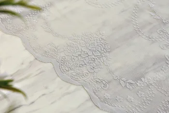 

European-style Lace Gauze Curtains Used Curtains for Living Room Bedroom Curtains Fabric Can Be Customized Gray Tulle Curtains