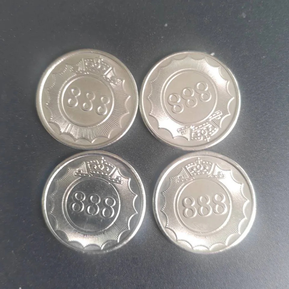 10pcs 25*1.85mm Stainless Steel Arcade Game Coin Pentagram Crown or 888  Tokens - AliExpress