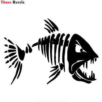 

Three Ratels FTZ-35# 15x10.5cm Mad Fish Funny Decal Car Window Decoration Vinyl Stickers Motorcycle Accessories