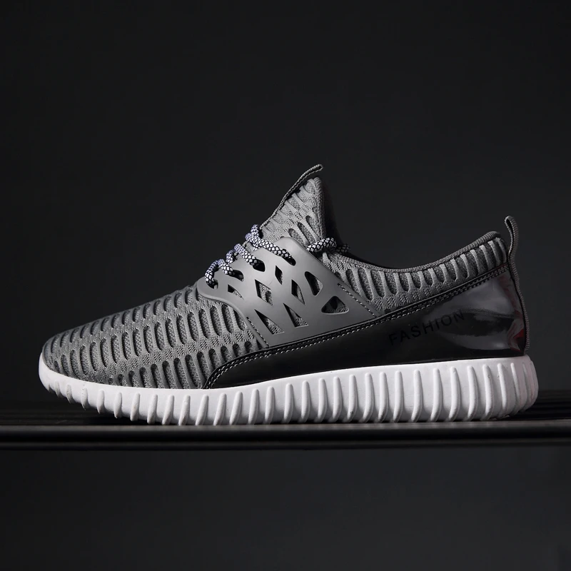 

Fashionable Men Breathable Sneakers No-slip Men Vulcanize Shoes Comfortable Male Air Mesh Lace Up Wear-resistant Casual Shoes