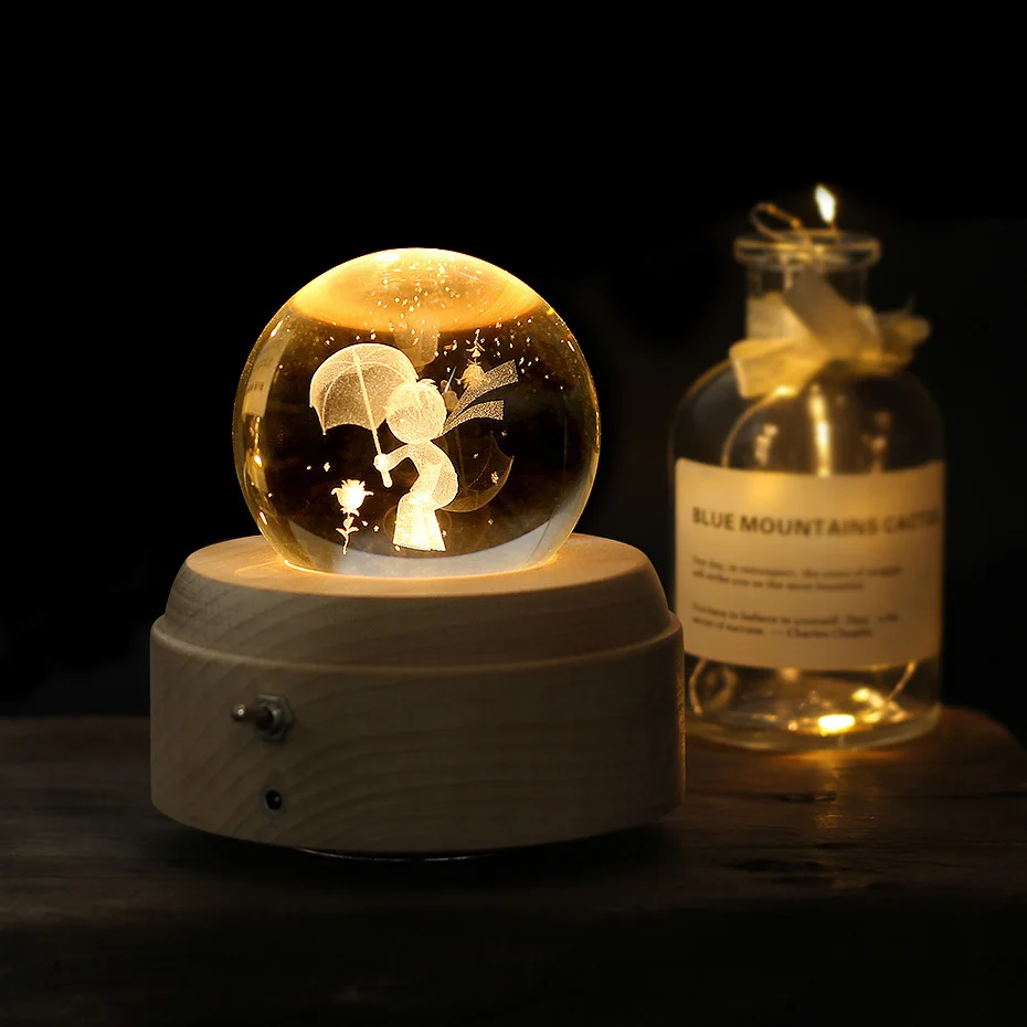 Хрустальный шар музыкальная шкатулка в музыкальной копилка подарок на день рождения для девушки Луна кристальная музыка в спортивных развлечений Рождественский подарок