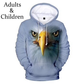 

3D Hoodies animal eagle Sweatshirts Men Women Hoodie Fashion Kids Long Sleeve Hawk 3D pullovers Autumn boys girls Sweatshirts