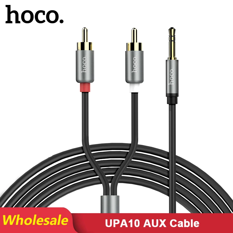 HOCO UPA10 24 шт./лот оптовая продажа аудиокабель RCA с штекером 3 5 мм на 2 AUX сплиттер
