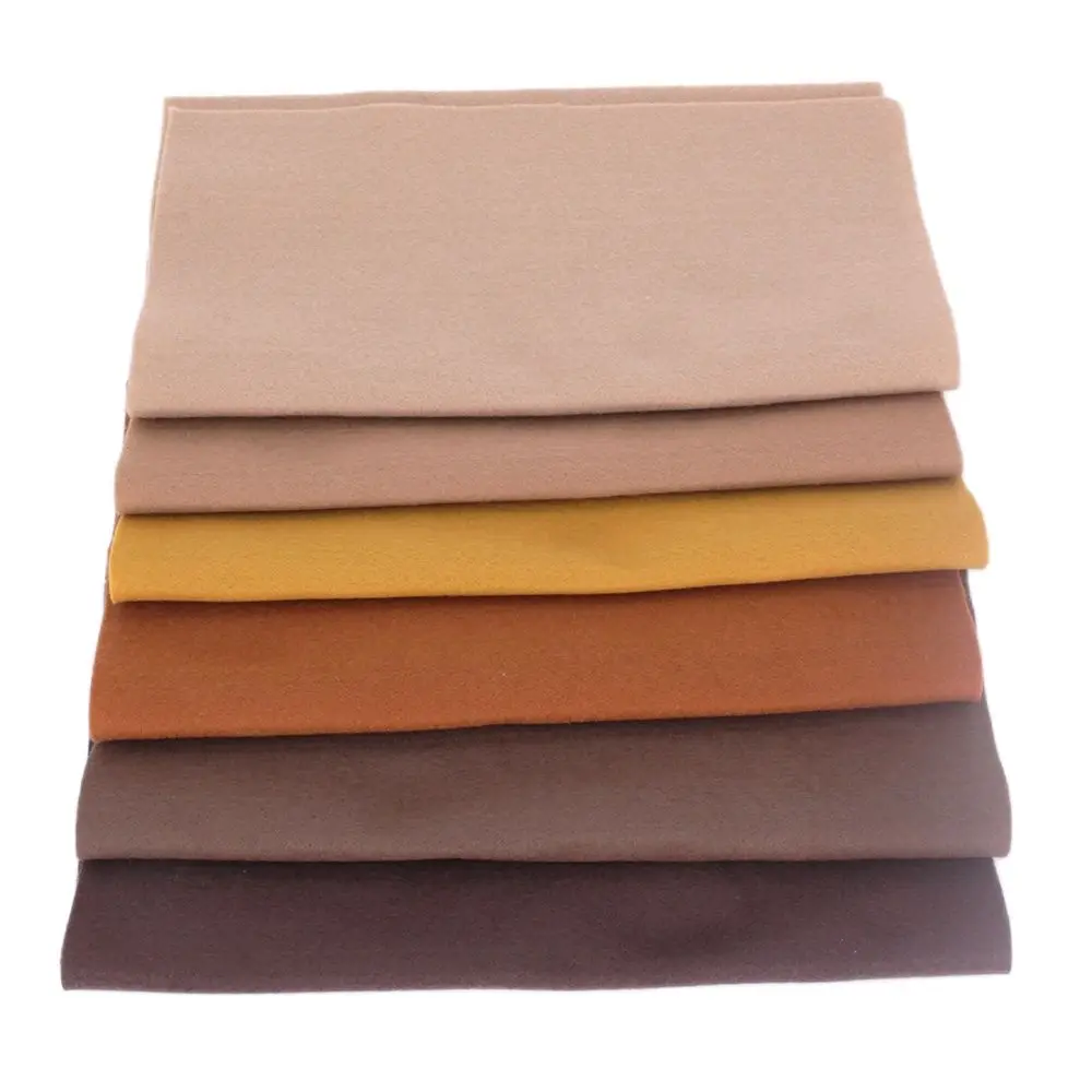 Flesh/Brown/Chocolate Color Soft Felt Felt Craft Polyester NonWoven Fabric Decoration Material For Scrapbooking Sewing Toys