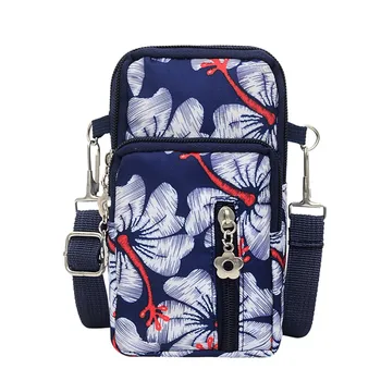 

Women's Mini Shoulder Bag Printed Mobile Phone Cross-body Bag Running Arm Wrist Messenger Bags Sports Zipper Bag @B18