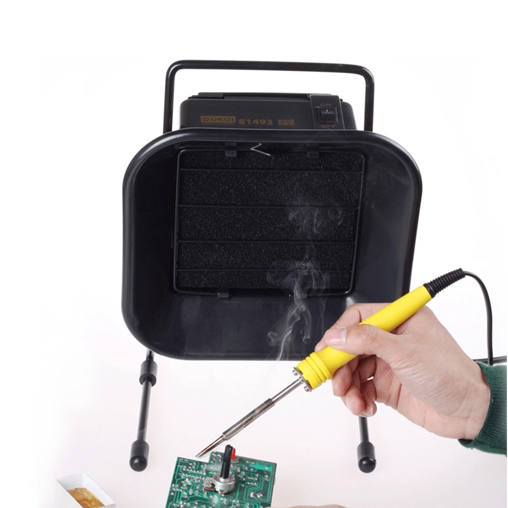 14W/16W 휴대용 솔더 연기 흡수기 납땜 인두 용 ESD 연기 추출기 필터 스폰지 용접 도구 액세서리