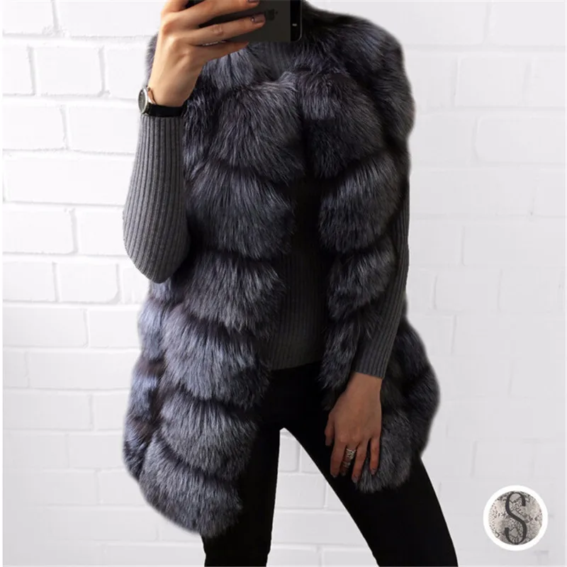 BF мех натуральный жилет пальто роскошный женский зимний модный стиль натуральный женский жилет из меха серебристой лисы высшее качество натуральный мех пальто Тонкий