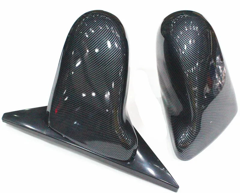 For Honda Civic Spoon Side Door Manual Mirrors Carbon Fiber Look 