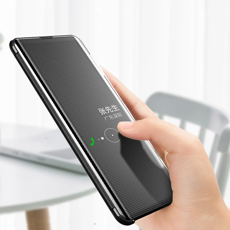 Умный зеркальный Чехол С Откидывающейся Крышкой для samsung Galaxy Note 10 S10 S8 S9 плюс S10e S7 Edge Note 8 9 A50 A30 A70 A7 оригинальная крышка