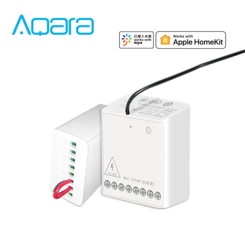 Оригинальный Aqara реле двухсторонняя Управление адаптер Zigbee Беспроводной 2 Каналы