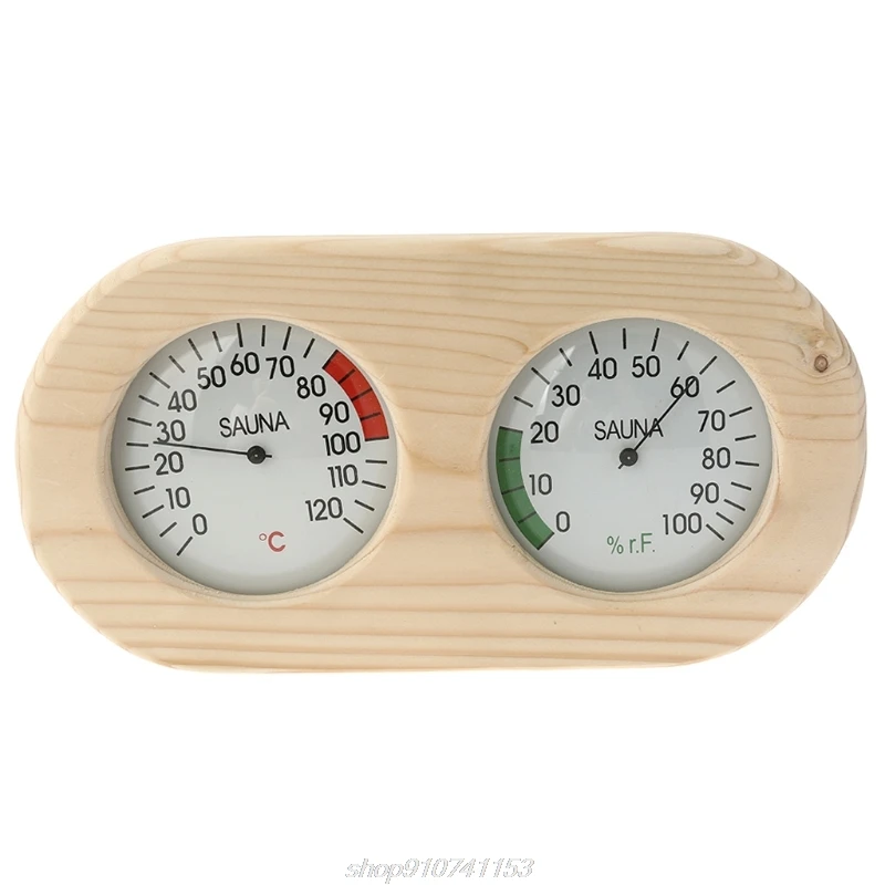 Wooden Sauna Thermometer Hygrometer Temperature Meter Sauna Room Sauna Climate Meter Measuring Hygrometer A19 21 Dropship 5