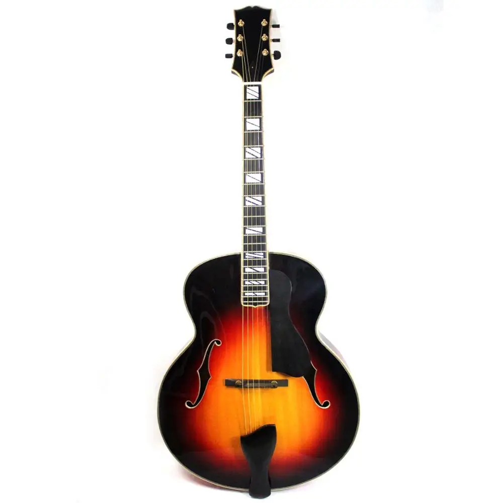 Новый бренд 18 'AAA ручная резная гитара Archtop Jazz в Sunburst|Гитара| |