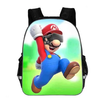 

Mario Bros Children School Bags Orthopedic Backpack Kids School Boys Girls Mochila Infantil Cartoon Bookbag 16inch