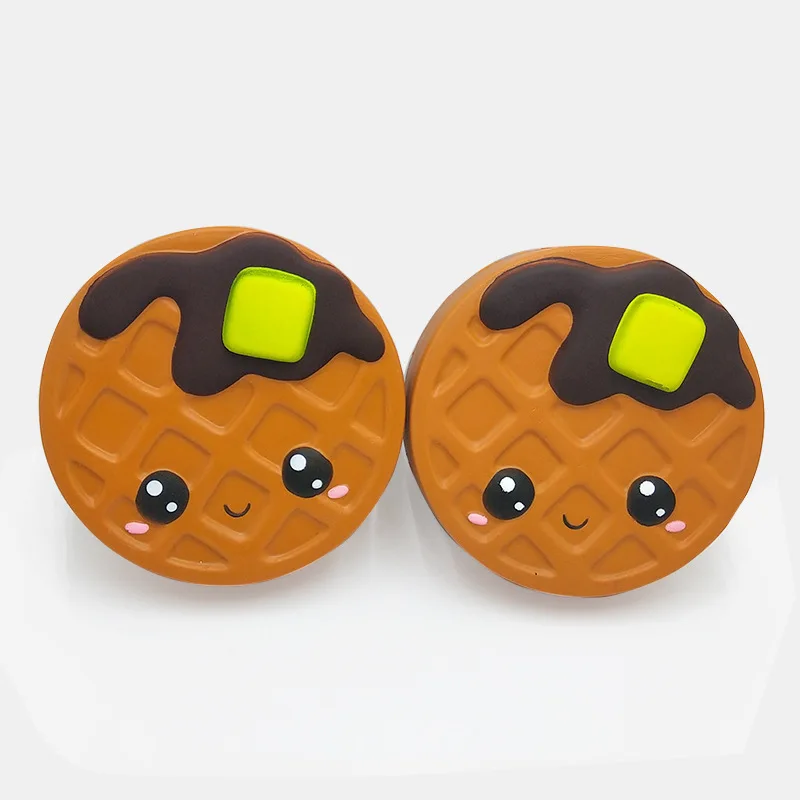 

Cross Border New Style Chocolate Expression Cake Squishy Memory Foam Model Waffle Biscuit Toy Decorations And Ornaments