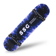 4 Wheel Skateboard Adults Street Teenagers Fashion Skateboard Long Board Trucks Beginner Patinetas De Skate Outdoor Sports KC5HB