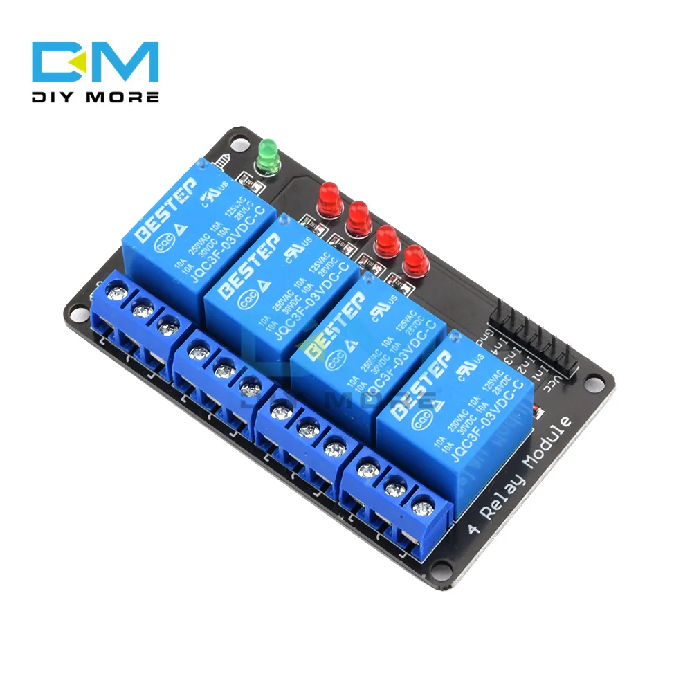 3V 3.3V 4 channel Relay Module Low Level Trigger with Light Relay
