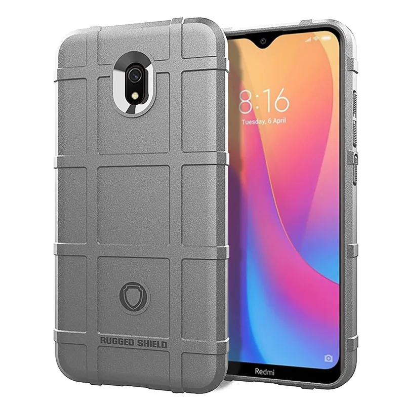 Серый Чехол для Xiaomi Redmi 8A, прочный защитный противоударный чехол для Xiaomi Redmi 8A, мягкий силиконовый защитный чехол с кнопками - Цвет: Серый