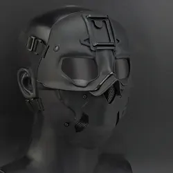 Multi - Function Tactical Full Face Wild Mask with Night Vision Compatibility for Cosplay and Party Props (Black mask)