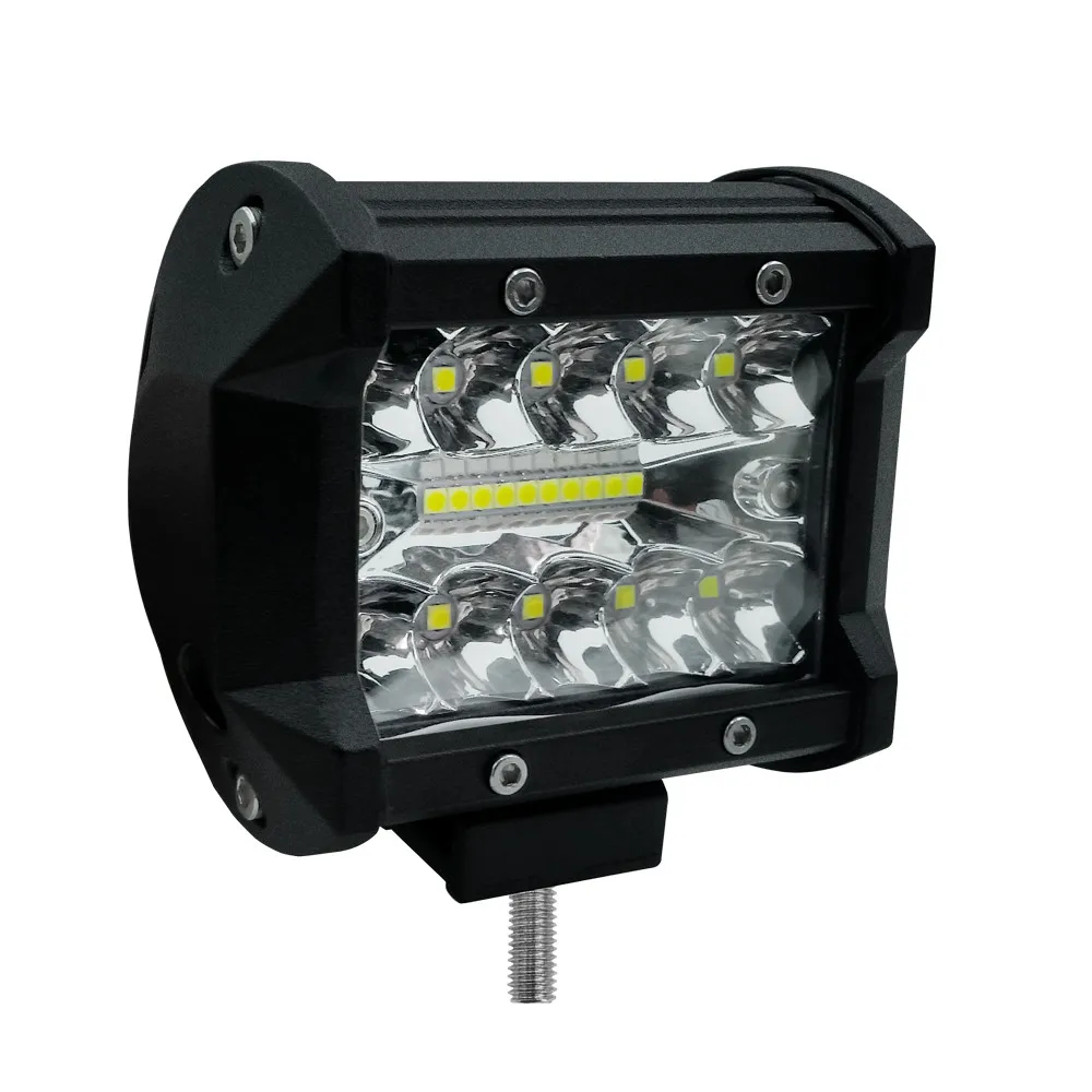 4 inch 60W Автомобильный светодиодный светильник Светодиодные лампы 12V 36 Вт 60 Вт 72 Вт 120 6000K 4/5/7 дюймов светодиодный рабочий светильник бар для рабочий ремонт внедорожный крыша транспортного средства - Цвет: 4 inch 60W