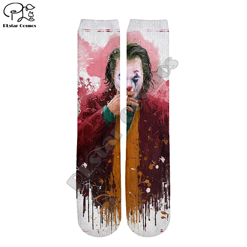 PLstar Cosmos Joker Joaquin Phoenix, разноцветные, унисекс, новая мода, 3 Dfull, принт, для женщин, мужчин, мальчиков и девочек, классные, теплые, хлопковые носки, S-2