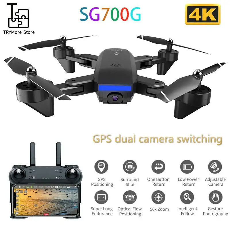LeadingStar Gps Дрон с 4k Hd регулируемой камерой Широкий угол 5g Wifi Fpv Rc Квадрокоптер